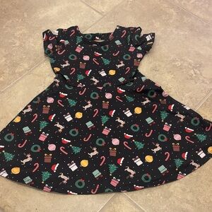 Festive Black Kids Casual Dress